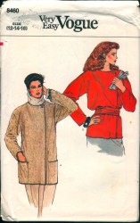 8460 VOG UNLINED LOOSE 1 BUTTON JACKET LENGTHS PATTERN 6-12-16